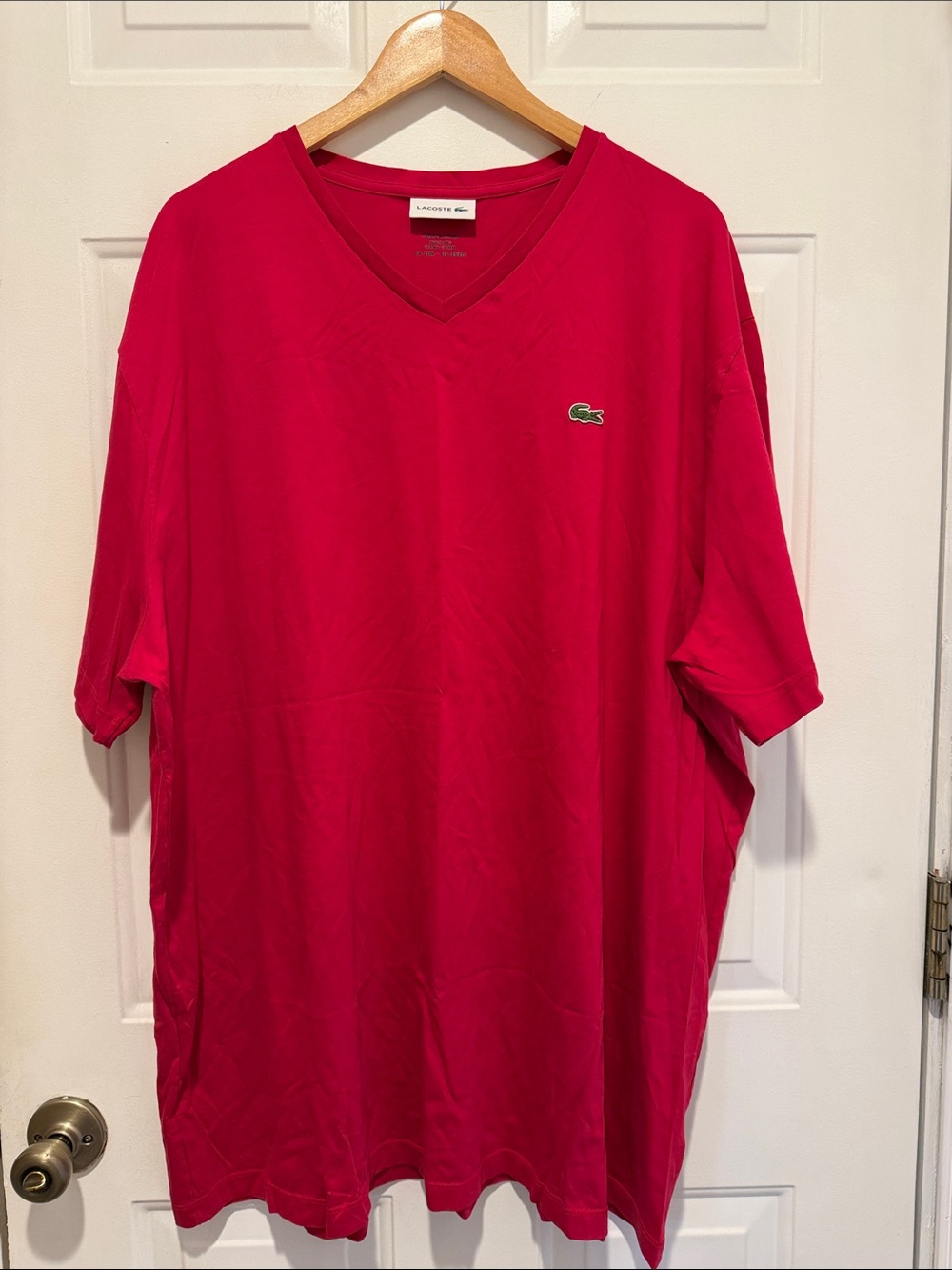 Lacoste V Neck Tee Shirt